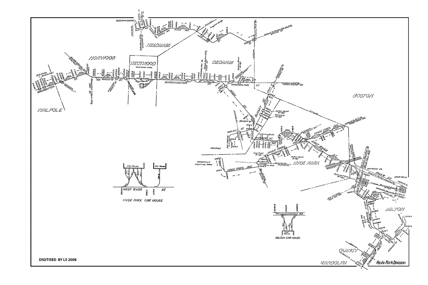 Old Colony Street Railway Co. 1905: Hyde Park Division