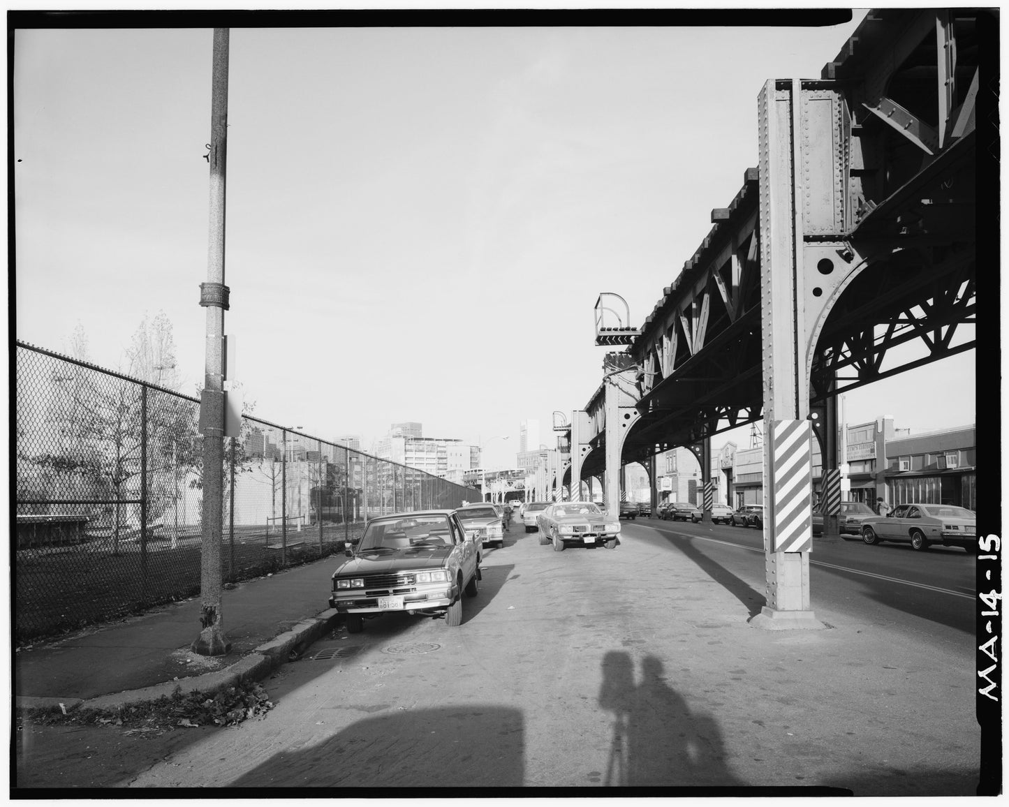 Washington Street Elevated, at Wilkes Street, 1982