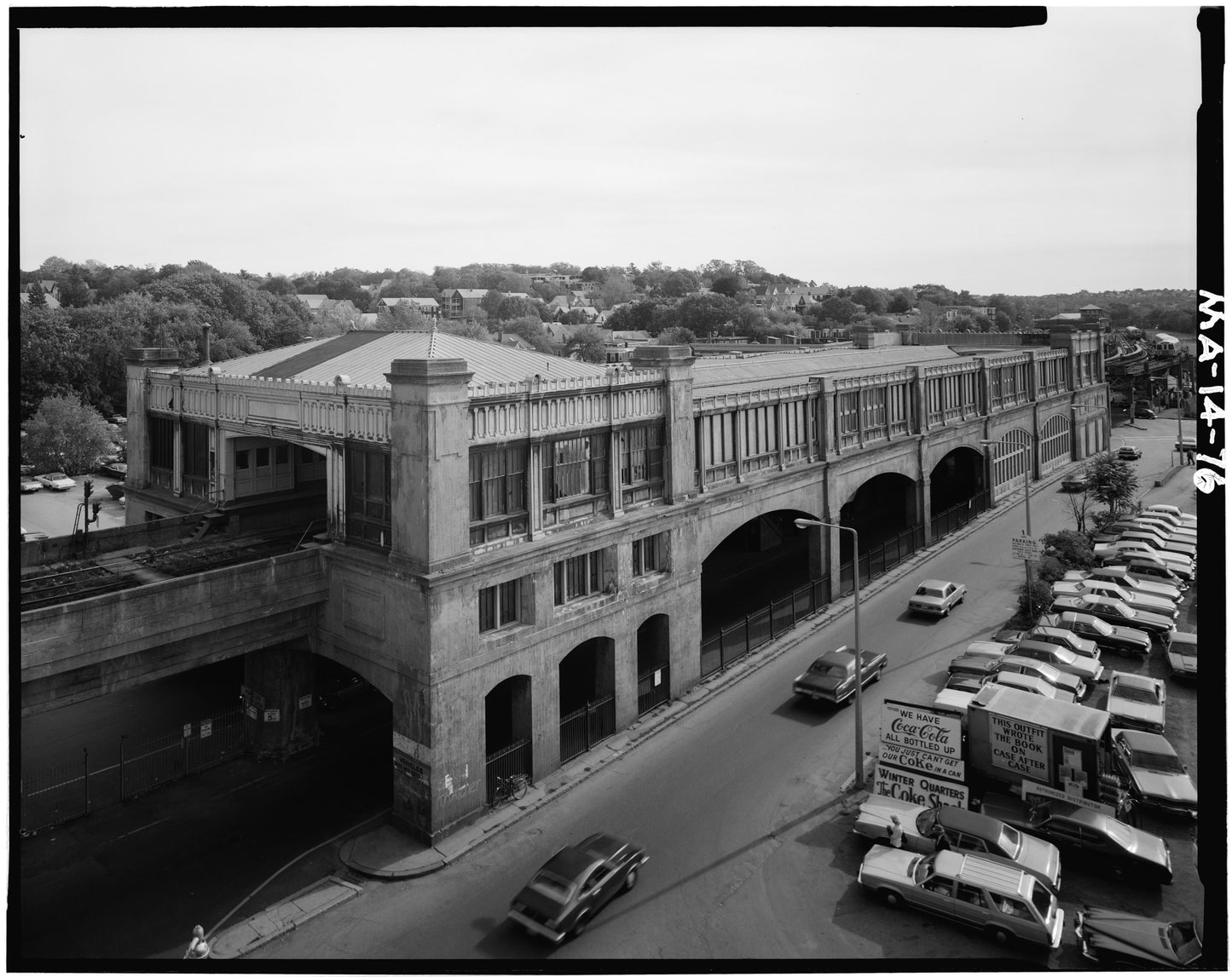 Forest Hills Station from Arborway Overpass, 1982