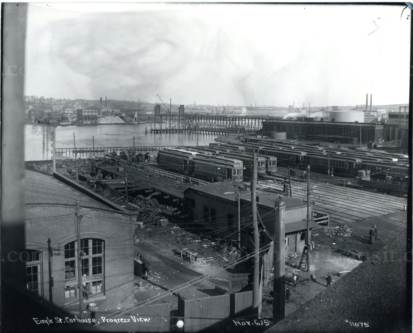 Eagle Street Car House After Fire November 6, 1915