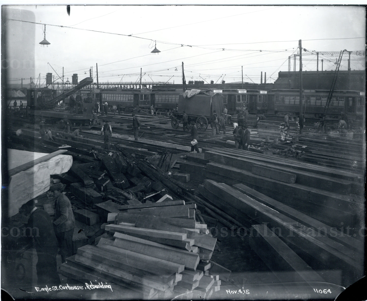 Eagle Street Car House After Fire November 4, 1915