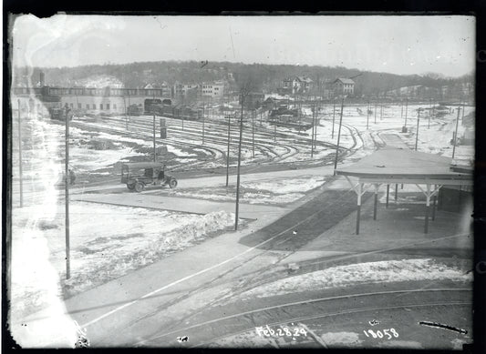 Arborway Station, Car House, and Yard, February 28, 1924