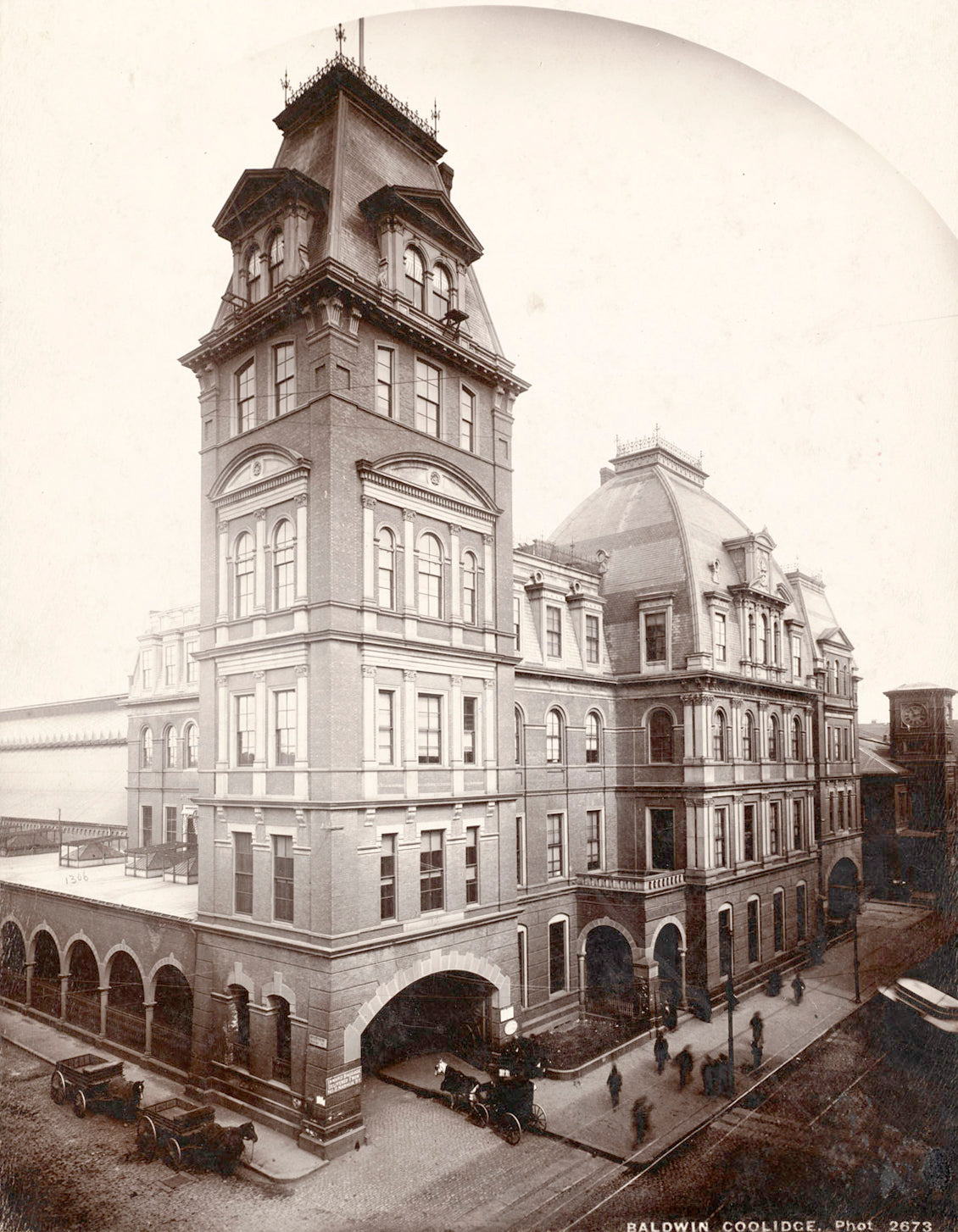 Boston & Lowell Railroad Boston Passenger Depot Circa 1880