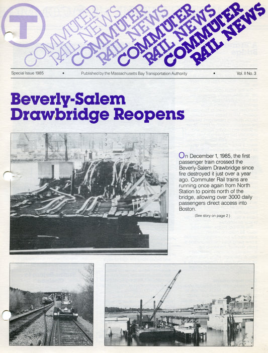 MBTA Commuter Rail News Cover 1985