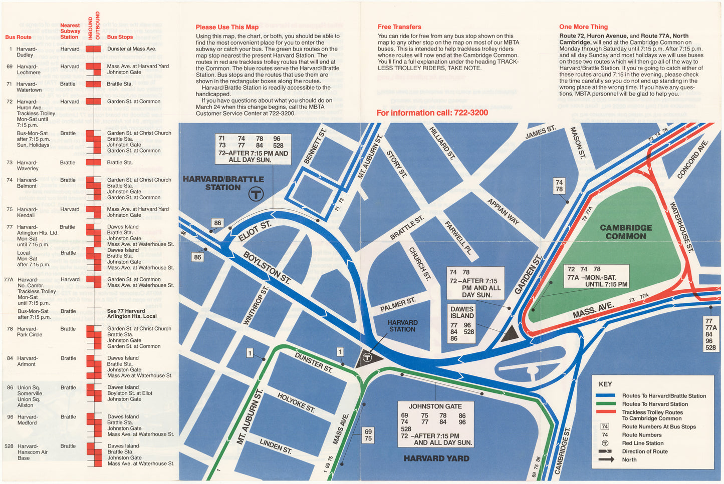 MBTA Harvard Square Construction Brochure 1979
