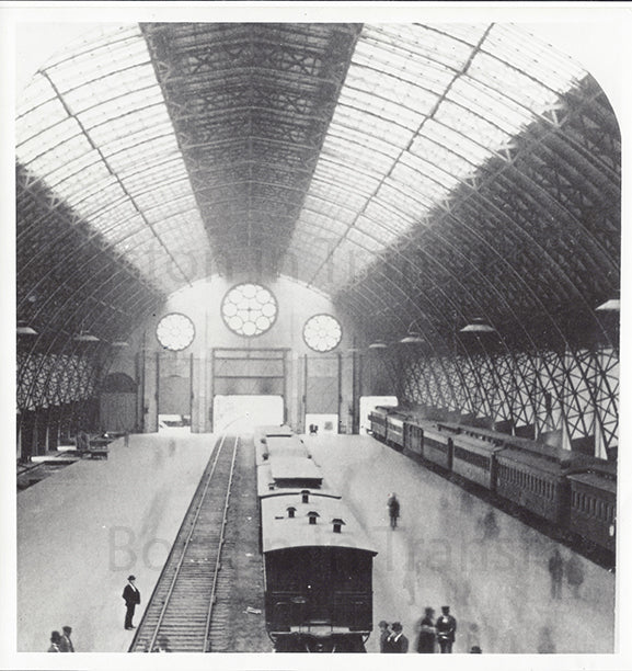 Boston & Lowell Railroad Boston Depot Train Hall, Circa 1880