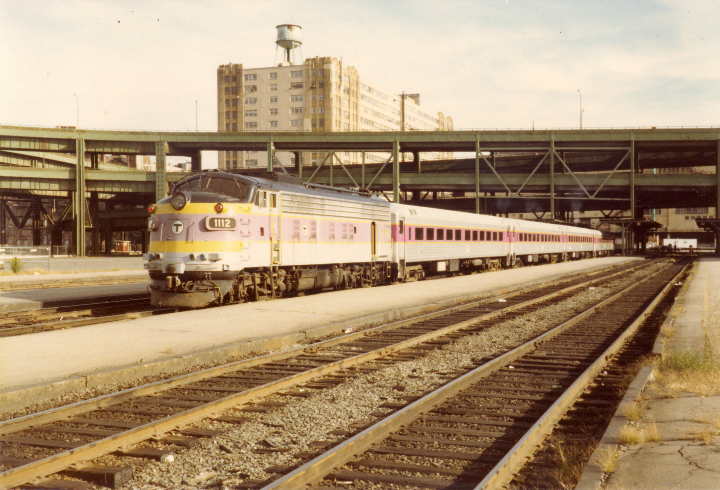 MBTA Commuter Rail Trains at North Station October 1982