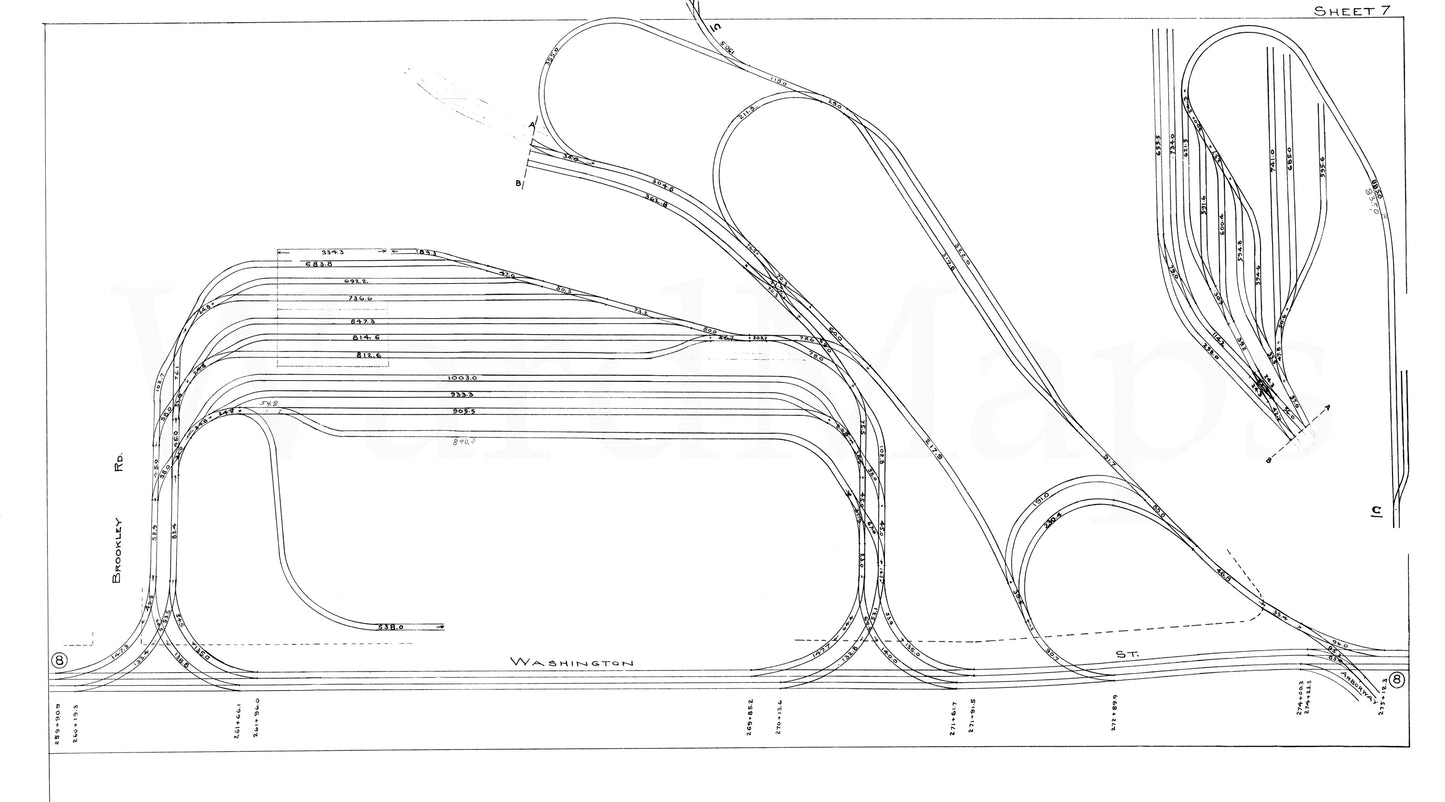 Boston Elevated Railway Co. Track Plans 1946 Plate 07: Jamaica Plain - Arborway
