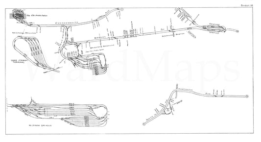 Boston Elevated Railway Co. Track Plans 1946 Plate 10: Brighton, Brookline, Newton, and Roxbury