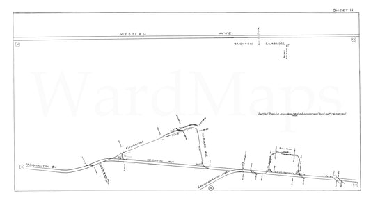 Boston Elevated Railway Co. Track Plans 1946 Plate 11: Brighton