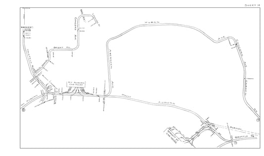 Boston Elevated Railway Co. Track Plans 1914 Sheet 14: Belmont and Cambridge