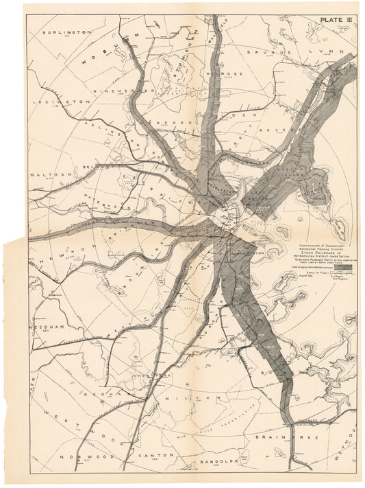Plate 003: Steam Railroad Passenger Traffic within Commutation Ticket Limits 1926