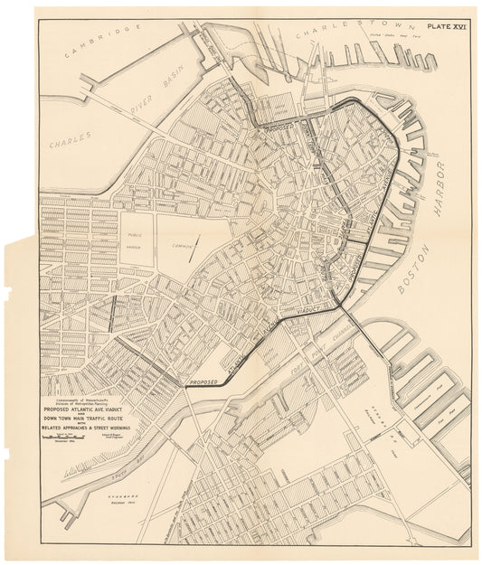 Plate 016: Proposed Atlantic Avenue Viaduct and Downtown Street Widenings 1926