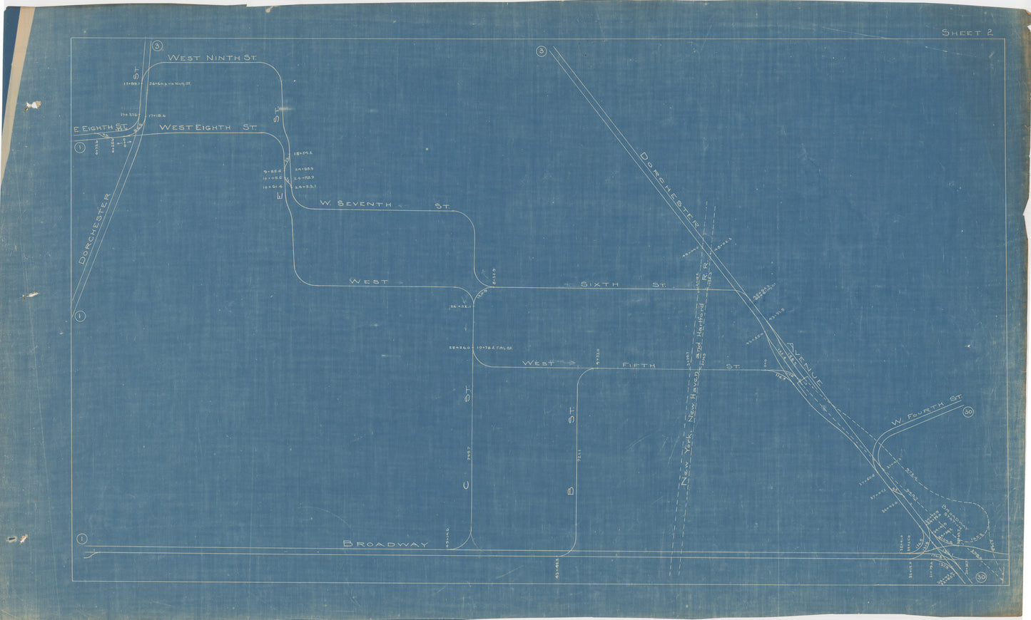 Boston Elevated Railway Co. Track Plans 1921 Plate 02: South Boston