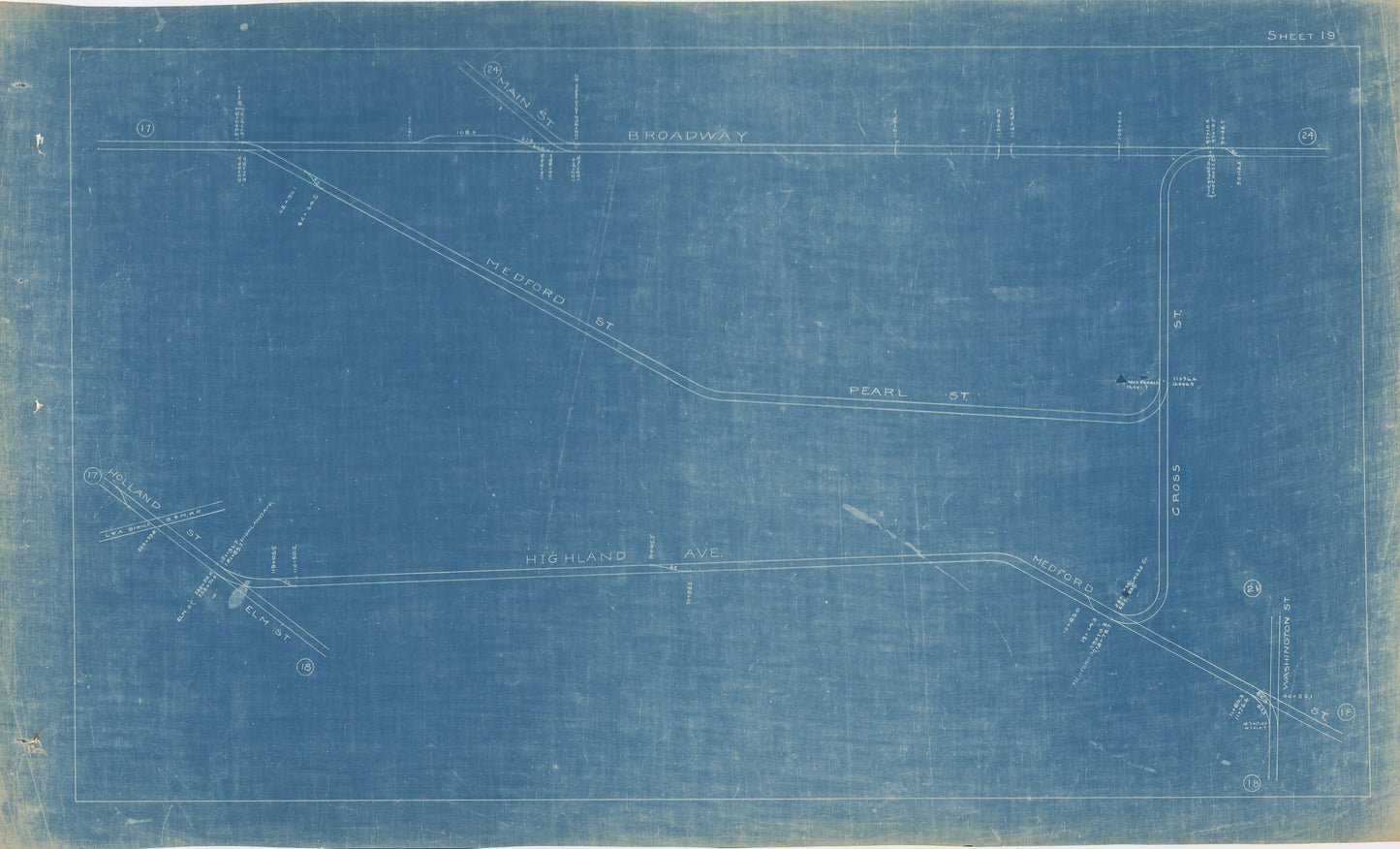 Boston Elevated Railway Co. Track Plans 1921 Plate 19: Somerville