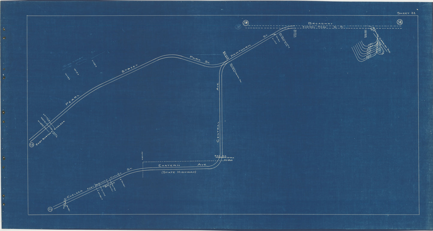 Boston Elevated Railway Co. Track Plans 1936 Plate 22: Chelsea