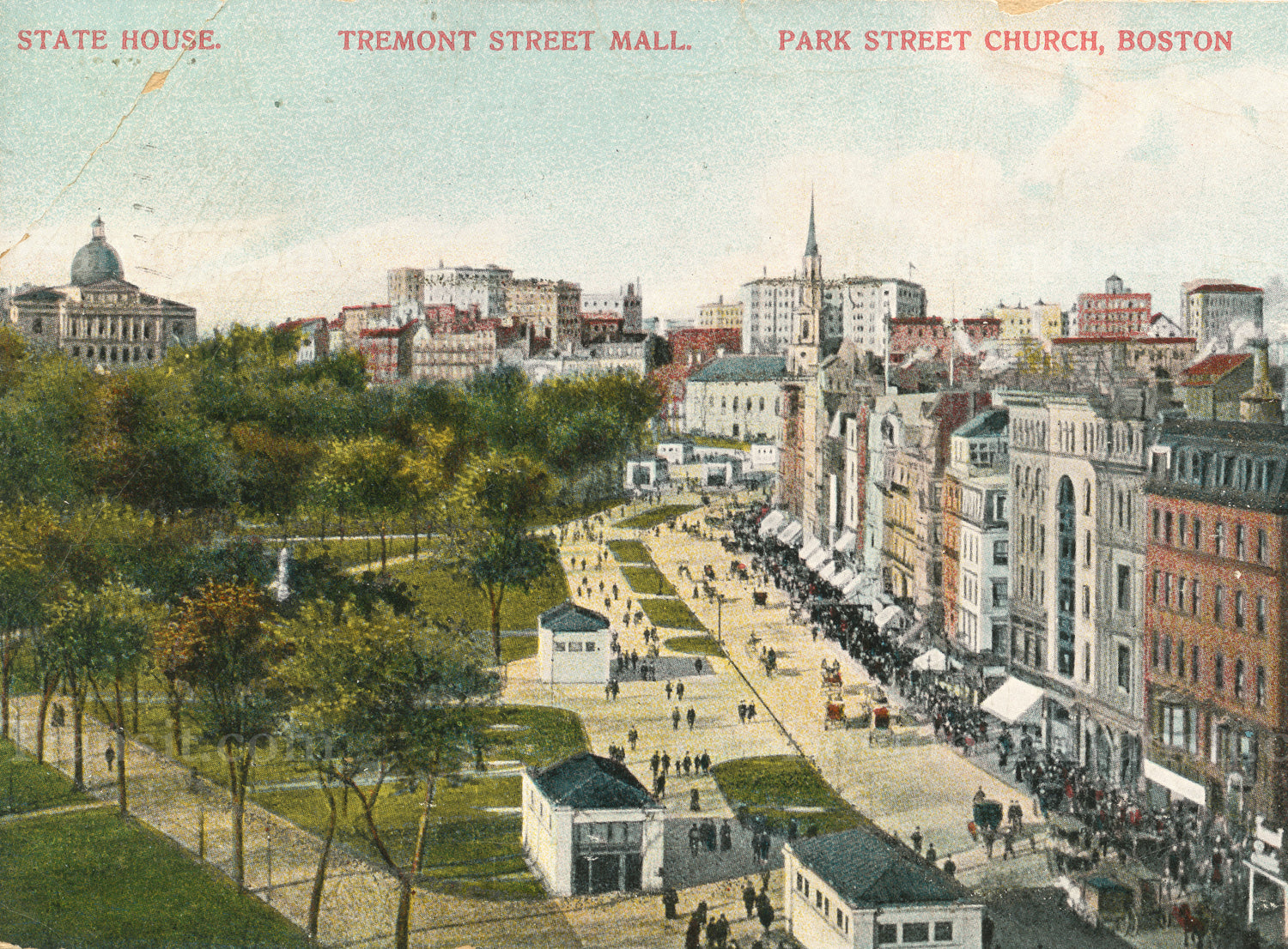 Tremont St. and the Mall, Boston, Mass.