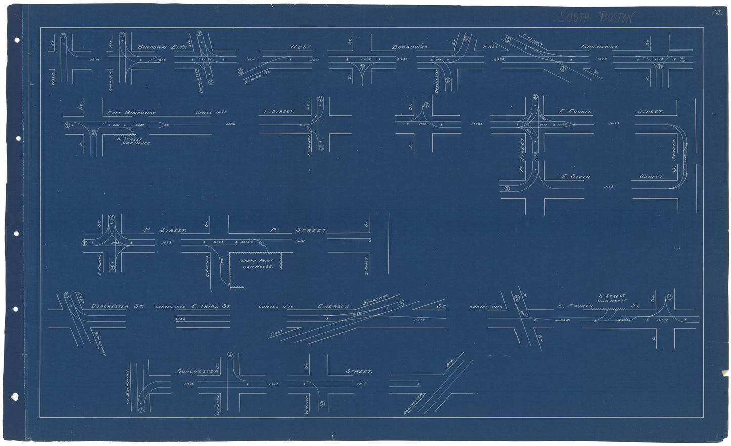 West End Street Railway Co. Track Plans 1892 Plate 12