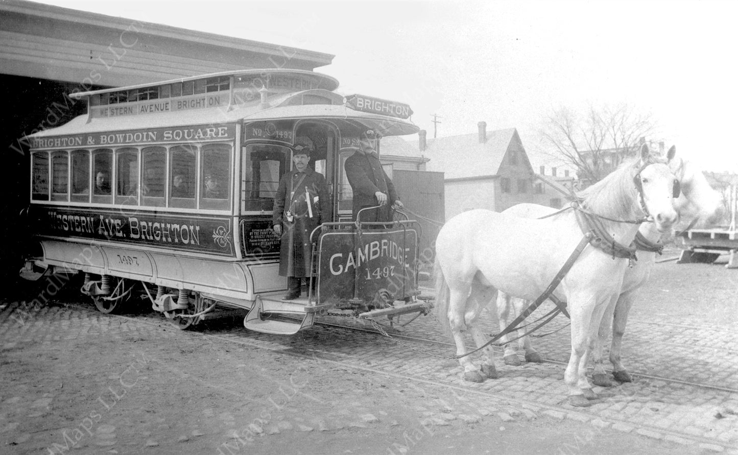 West End Street Railway Co. Closed-type Horsecar, Circa Mid-1890s