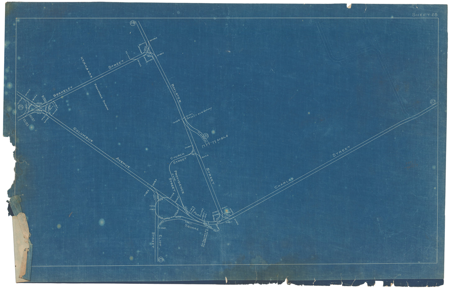 Boston Elevated Railway Co. Track Plans 1908 Plate 28