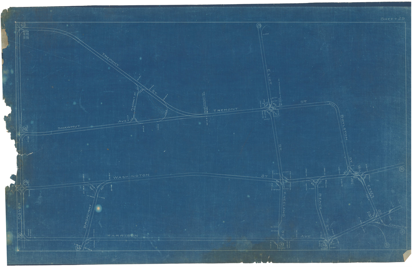 Boston Elevated Railway Co. Track Plans 1908 Plate 29