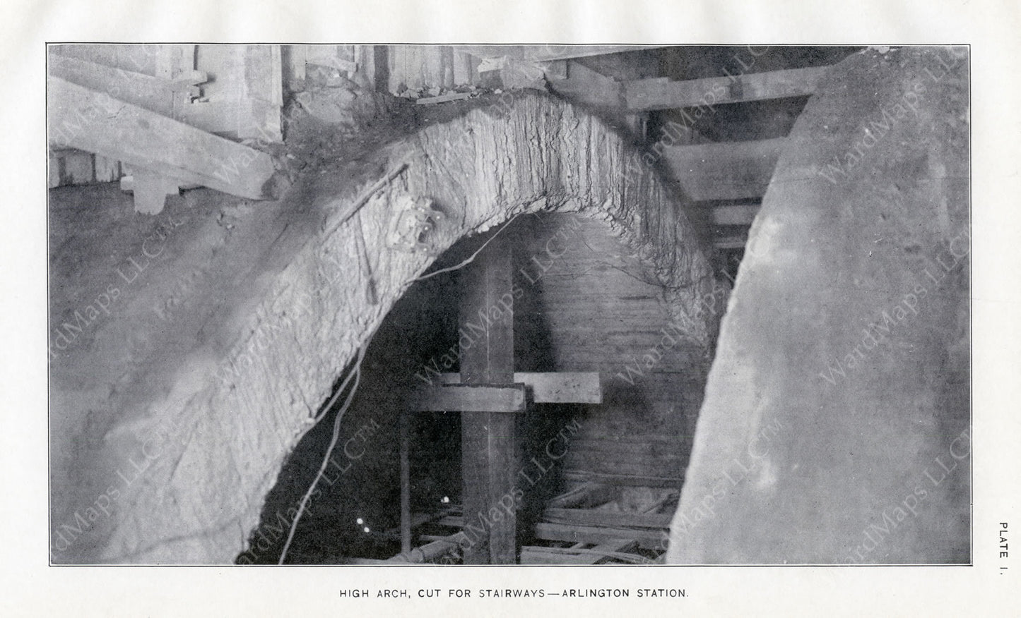 BTD Annual Report 1921 Plate 01: Arlington Station, Arch Cut for Stairway