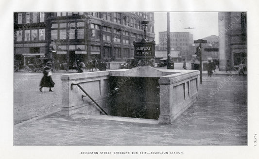 BTD Annual Report 1921 Plate 03: Arlington Station Entrance