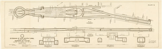BTD Annual Report 1925 Plate 08: Maverick Square Station Plans