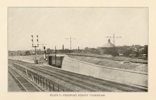 BTD Annual Report 1927 Plate 01: Dorchester Tunnel Extension Overpass