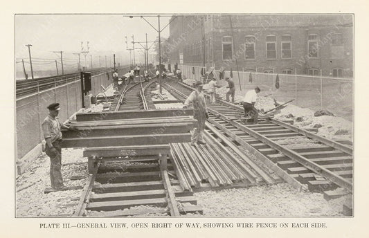 BTD Annual Report 1927 Plate 03: Dorchester Tunnel Extension Construction