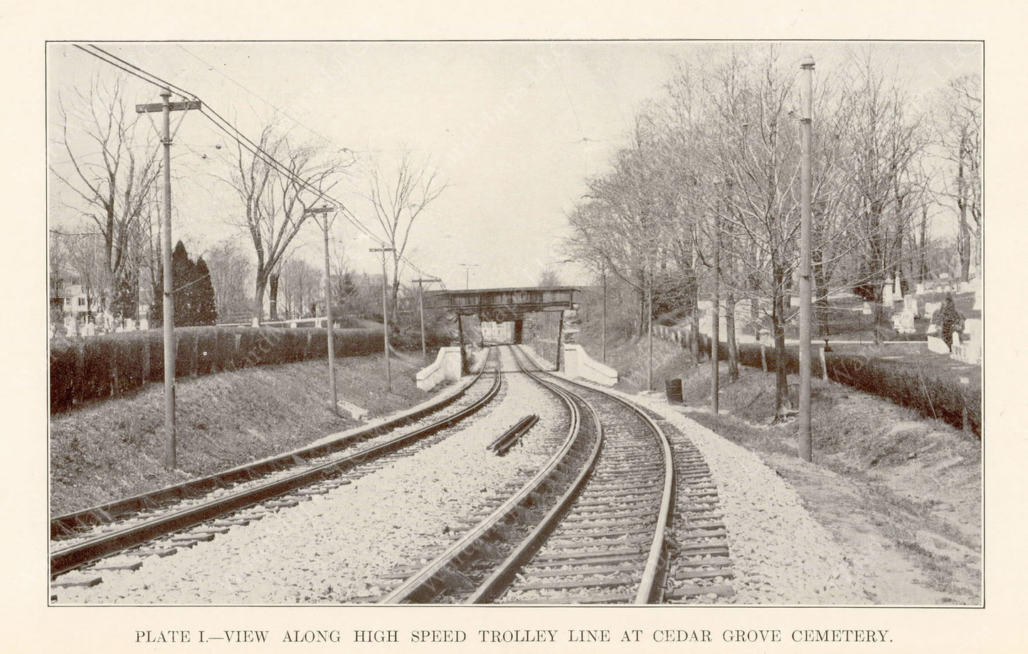 BTD Annual Report 1929 Plate 01: Mattapan HSL at Cedar Grove Cemetery