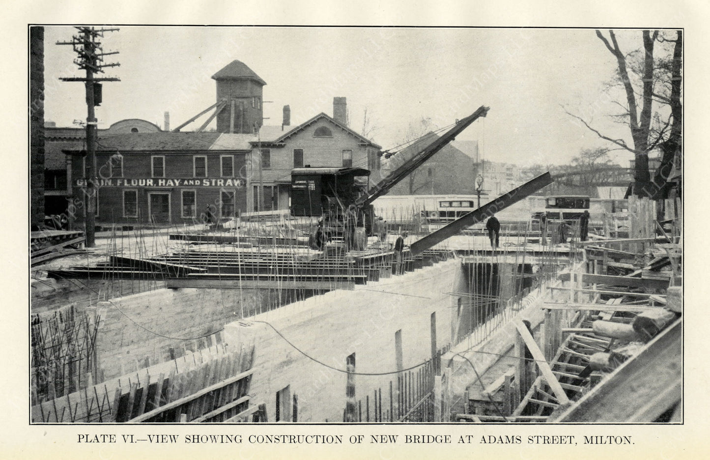 BTD Annual Report 1929 Plate 06: Adams Street Bridge, Milton