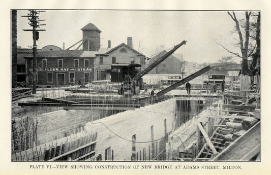 BTD Annual Report 1929 Plate 06: Adams Street Bridge, Milton