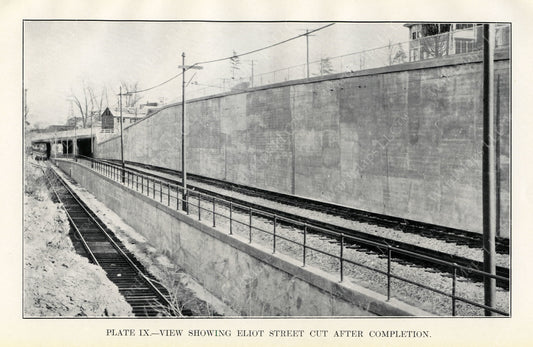 BTD Annual Report 1929 Plate 09: Eliot Street Cut