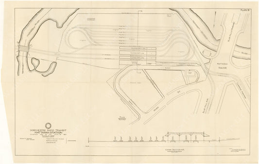 BTD Annual Report 1929 Plate 13: Plan of Mattapan Station