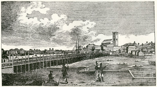 Charles River Bridge, Boston, Massachusetts 1789