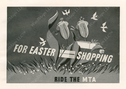MTA Easter Shopping Advertisement Graphic 1952