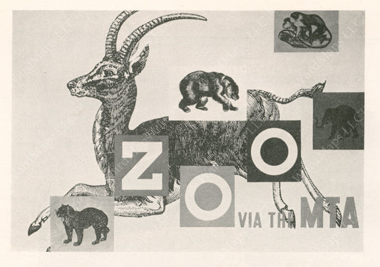 MTA Zoo Advertisement Graphic 1952