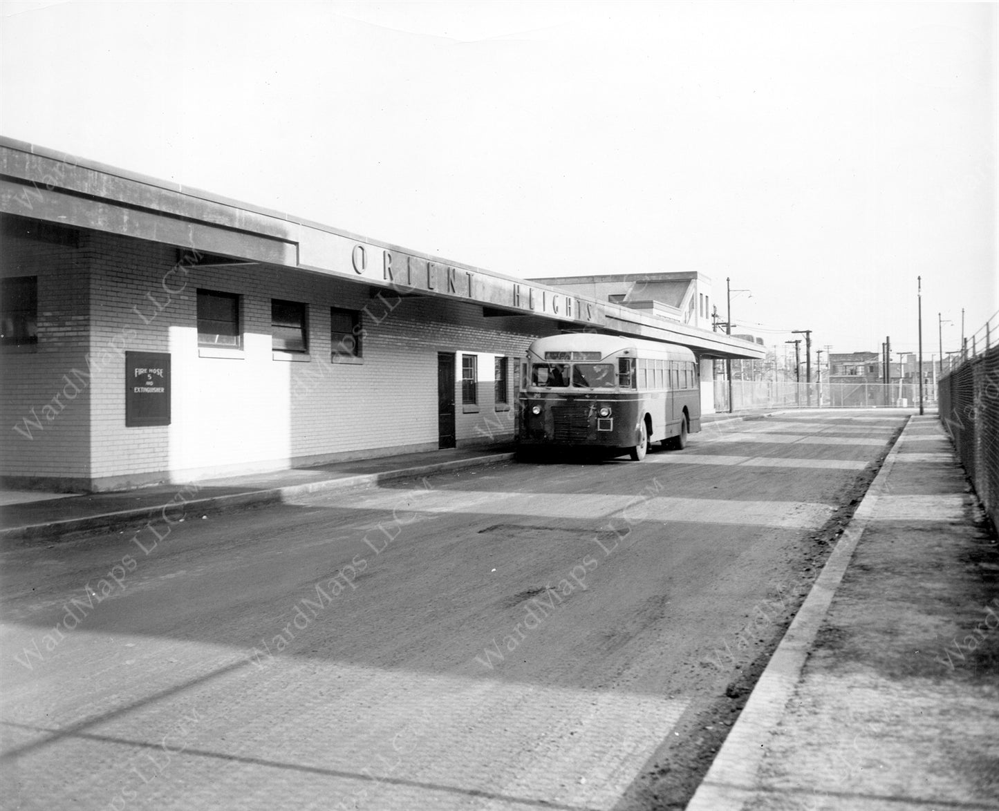 Orient Heights Eastern Busway, January 16, 1952
