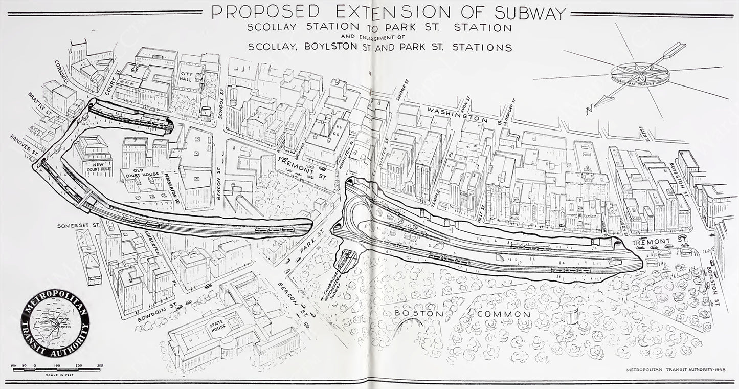 Proposed Streetcar Subway Expansion 1947