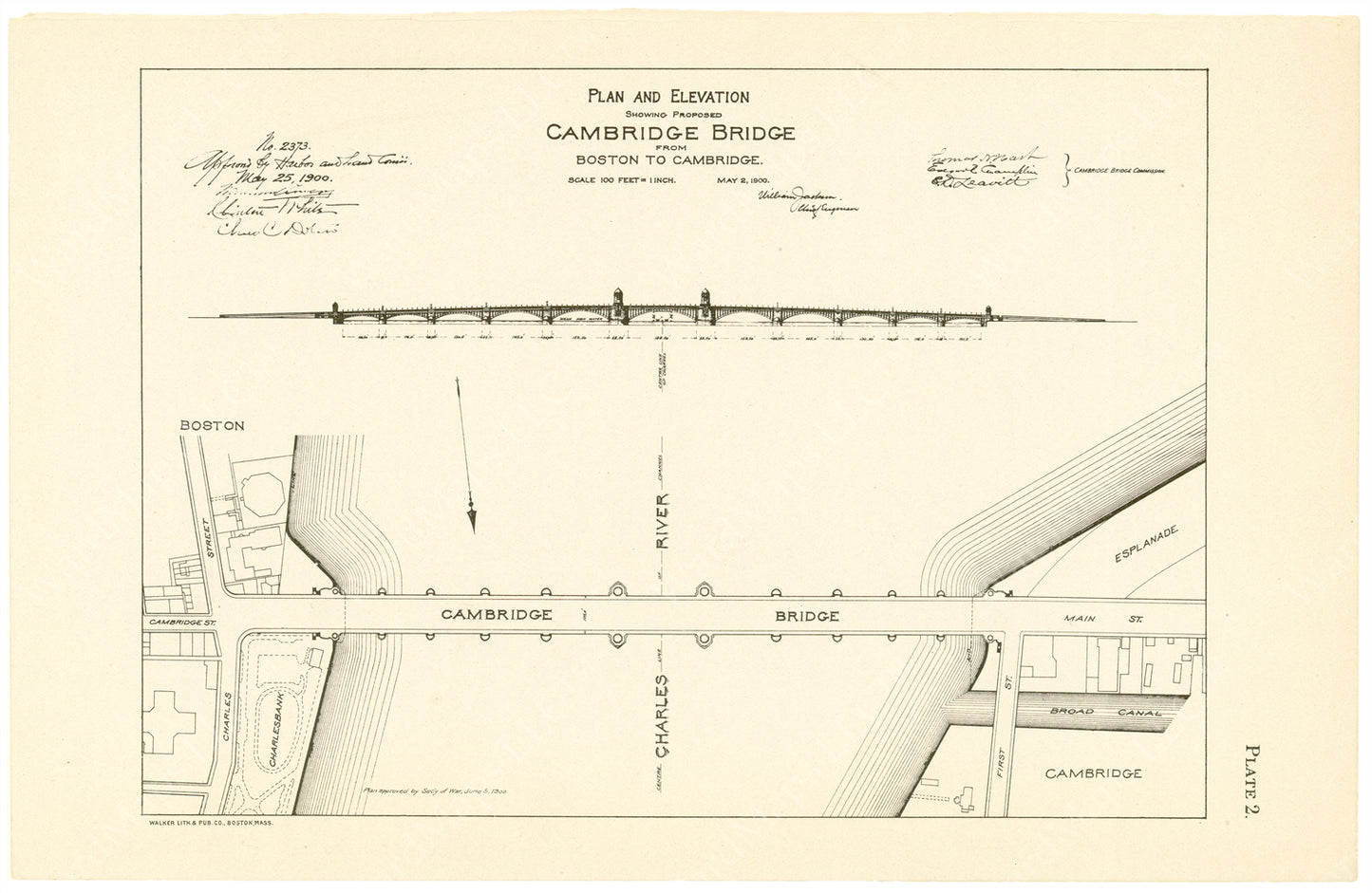 Cambridge Bridge Commission Report 1909 Plate 02