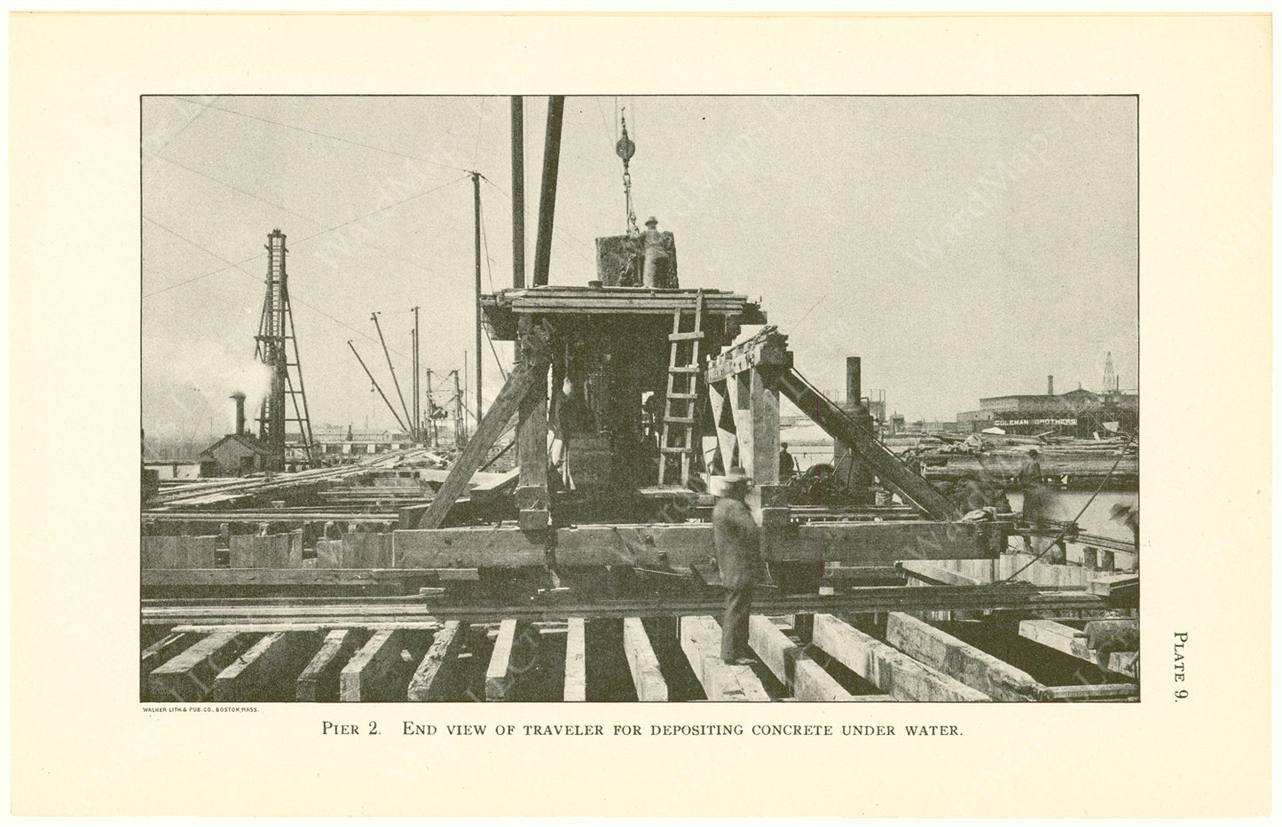 Cambridge Bridge Commission Report 1909 Plate 09: Concrete Traveler