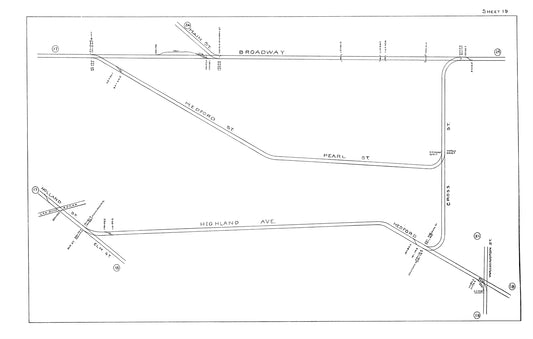 Boston Elevated Railway Co. Track Plans 1915 Plate 19: Somerville