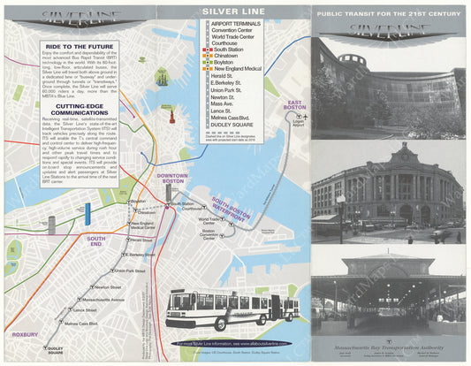 MBTA Silver Line Brochure (Side A) Circa 2000