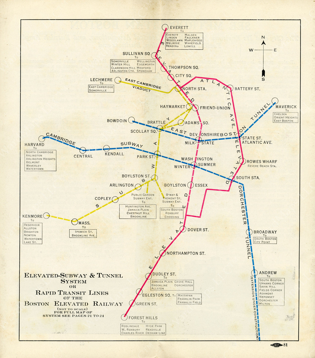 Boston Elevated Railway Rapid Transit Lines 1926