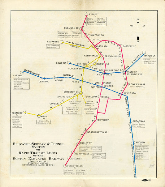 Boston Elevated Railway Rapid Transit Lines 1926