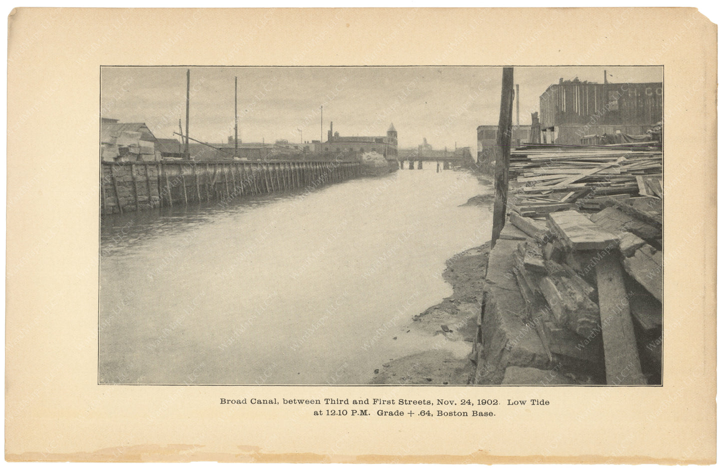 Charles River Dam Report 1903: Broad Canal Between 3rd and 1st Streets 1902