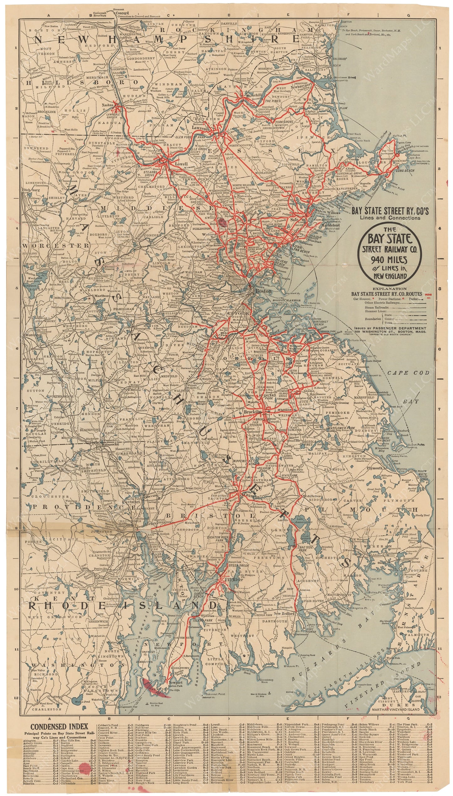 Bay State Street Railway System circa 1910