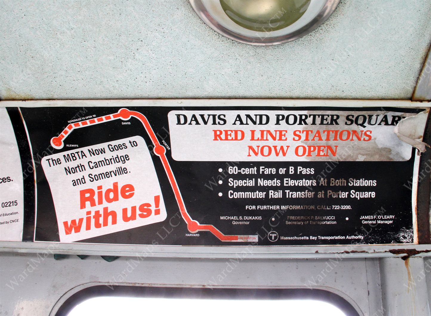 Northwest Extension Car Card from mid-1980s