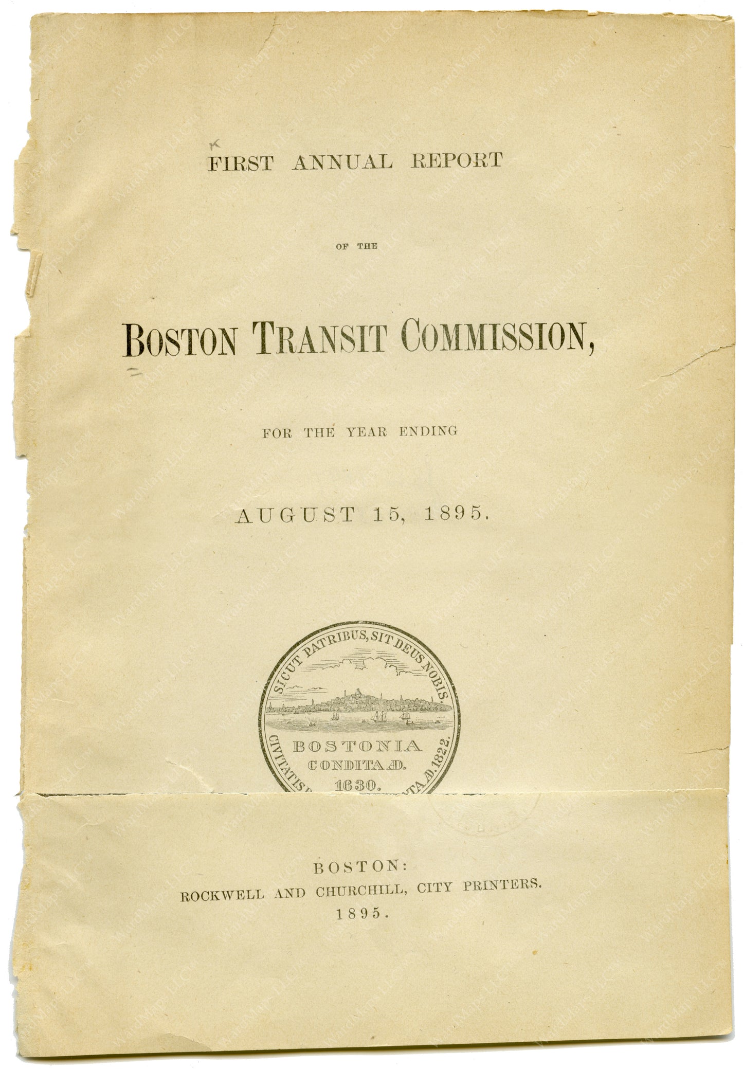 BTC Annual Report 01, 1895: Title Page
